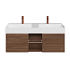 Kerama Marazzi Grande Тумба 120х47х37.3см., подвесная, 2 ящика, открытая зона, цвет: структурированный орех