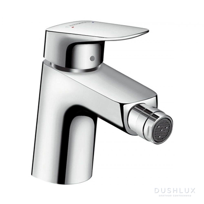 Фото Hansgrohe Logis Смеситель для биде 70 на 1 отв. с донным клапаном, излив 119мм, h71мм, цвет: хром