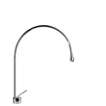 Gessi Goccia Смеситель для раковины на 1 отверстие, излив 387мм R=197, цвет: хром