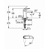Grohe Eurosmart Cosmopolitan Смеситель для раковины, на 1 отв., с цепочкой и энергосберегающим картриджем, цвет: хром