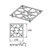 TECEdrainboard монтажная рама,1200х1200 Н=90-140мм