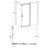 Kerama Marazzi Cristallo Душевая боковая панель 100x210см., цвет: брашированный никель