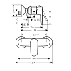 Hansgrohe Vernis Blend Смеситель для душа, однорычажный, настенный, цвет: хром