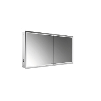 EMCO Prestige2 Зеркальный шкаф 66x131.5см., встраиваемый, LED-подсветка, 2 двери, 2 полки, розетка, без EMCO light system