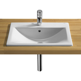 Roca Diverta Раковина, встраиваемая сверху 55x42.5см, с 1 отв., цвет: белый