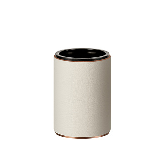 ADJ Стакан для зубных щеток, D7xH10 см., цвет:copper/белый