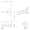 Decor Walther Corner HTH2 Полотенцедержатель поворотный 39.8см, двойной, подвесная, цвет: хром