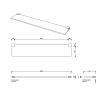 Decor Walther Corner GLA60 Полочка стеклянная 60x12см, подвесная, цвет: золото