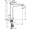 Hansgrohe Talis E Смеситель для раковины 240, на 1 отв, с донным клапаном, излив 183мм, h234мм, цвет: хром