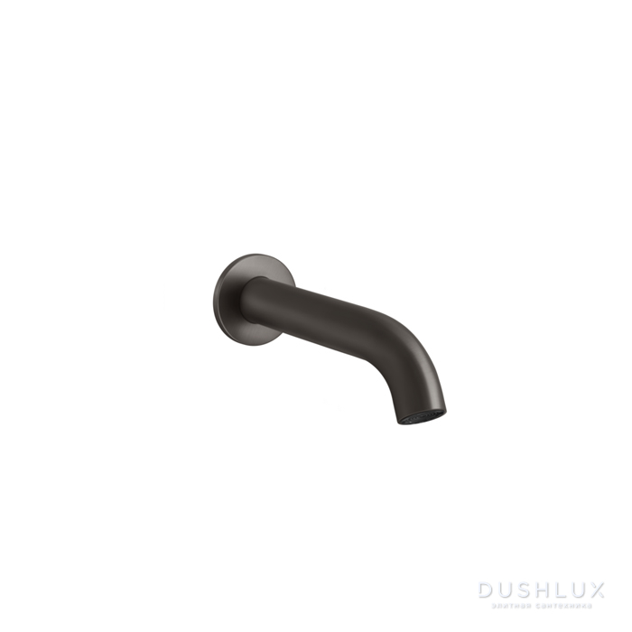 Фото Gessi 316 Излив для ванны 172мм на 1/2”, с удаленным управлением, цвет: brushed black metal pvd