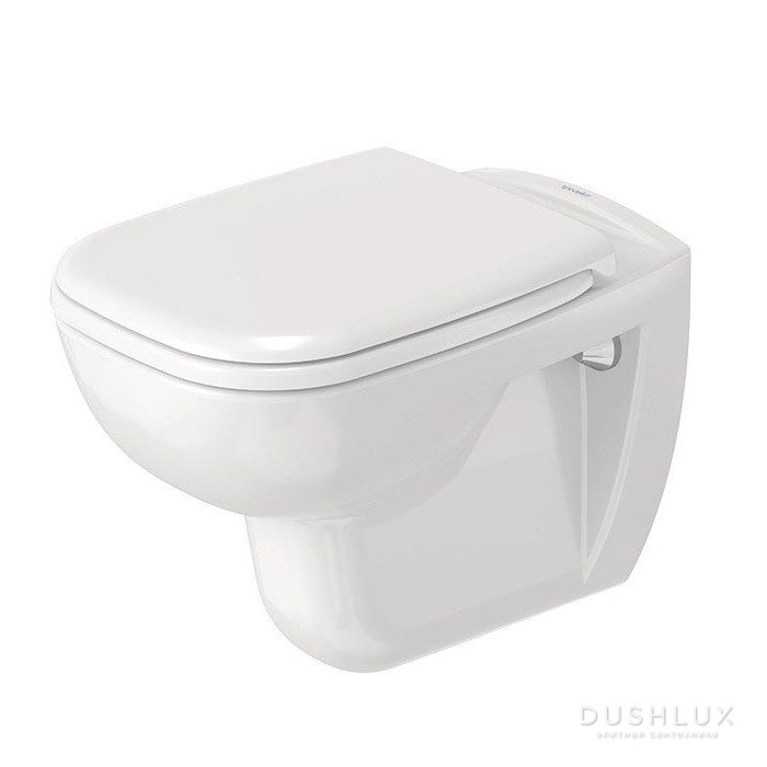 Фото Duravit D-Code Унитаз 35.5x54.5см., подвесной, с сиденьем, цвет: белый глянцевый