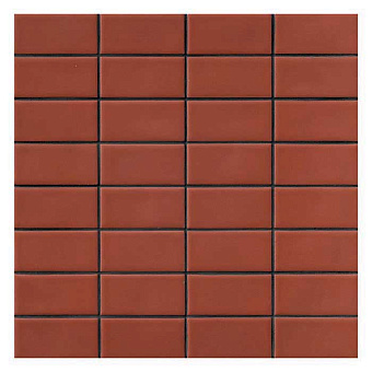 Mutina Din Керамогранит 30x30см, мозаика 7.4x3.6см, универсальный, цвет: red matt