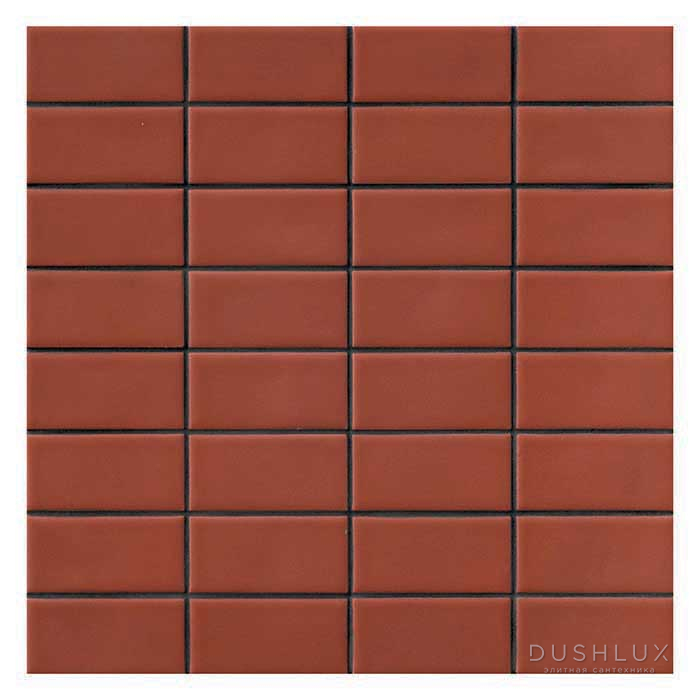 Фото Mutina Din Керамогранит 30x30см, мозаика 7.4x3.6см, универсальный, цвет: red matt