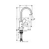 Hansgrohe Vivenis Смеситель для раковины, однорычажный, 210 с поворотным изливом, без сливного гарнитура, цвет: матовый черный