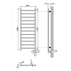 Neoinox Eco Полотенцесушитель 120x60см, электрический, box, цвет: белый матовый