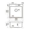Omoikiri Amadare 50 Кухонная мойка 50x19x50см.,встраиваемая, цвет: нержавеющая сталь