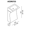 Agape Lito Раковина 55x40x93 см, без отв., напольная, мрамор Carrara, цвет: белый