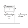 Kerasan Waldorf Раковина 100x55 см, 1 отв., керамическая, цвет: черный/бронза