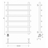 Secado Понтида 1 Полотенцесушитель 60x80 см/70, электрический, цвет: хром