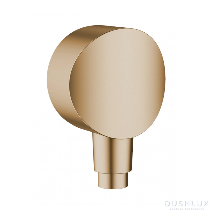 Фото Hansgrohe FixFit Шланговое подсоединение для душа, с клапаном обратного тока, цвет: шлифованная бронза
