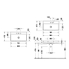 Duravit DuraSquare Раковина накладная 80x47 см, с 1 отв., без перелива, с керамической крышкой, с креплениями, цвет: белый