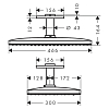 Hansgrohe Rainmaker Select 460 Верхний душ 466x300мм, потолочный держатель, 2jet (Rain, RainStream), цвет: белый/хром