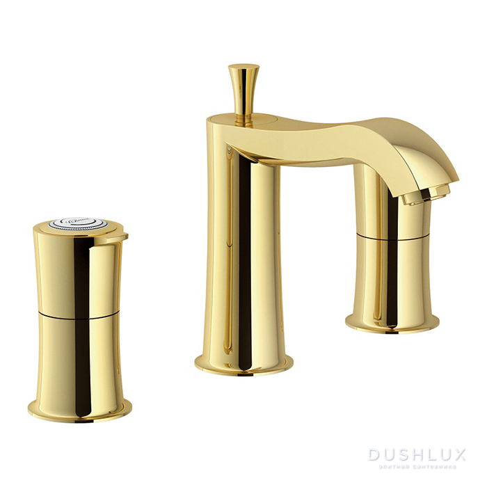 Фото Nobili Sofi Смеситель для раковины, на 3 отв., цвет: Royal gold