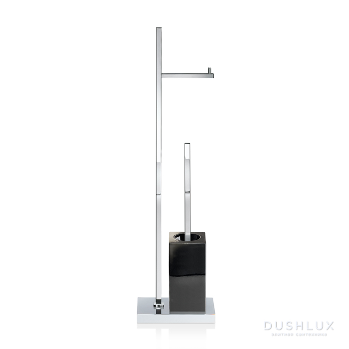 Фото Decor Walther Universal 6710 Набор туалетных щеток, цвет: хром/фарфор черный
