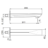 Newform X-Steel 316 Излив для ванны 21.1см., настенный, цвет: хром