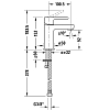 Duravit B.2 Смеситель для раковины, 1 отв., излив 101мм, цвет: хром