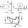 Duravit D-Neo Биде напольное 37x65x40 см, с переливом, с 1 отв., цвет: белый