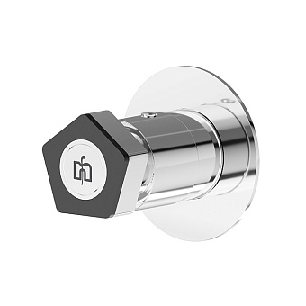 Newform ParkLE Запорный вентиль, встраиваемый, цвет: хром/черный матовый