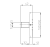 Bossini Cubic Flat Настенная форсунка 10х10 см, цвет: черный матовый