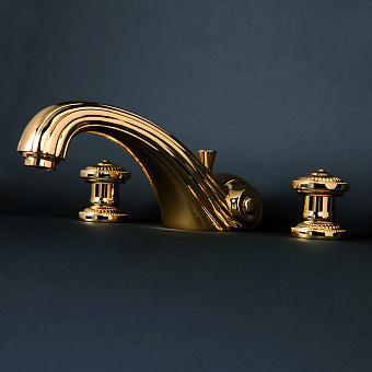 Cristal et Bronze Bonroche Смеситель для ванны, излив 215 мм, цвет: золото 24 к
