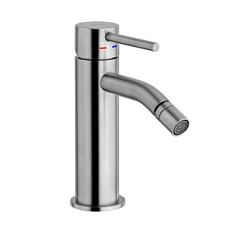 Paffoni Light Смеситель для биде с д/к клик-клак 1 1/4", цвет: Steel looking