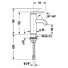Duravit C.1 Смеситель для раковины, 1 отв., излив 91 мм, цвет: хром