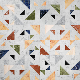 Lithos Design Opus Натуральный камень 60x60x1.8см, универсальный, материал: мрамор carrara ghiaccio