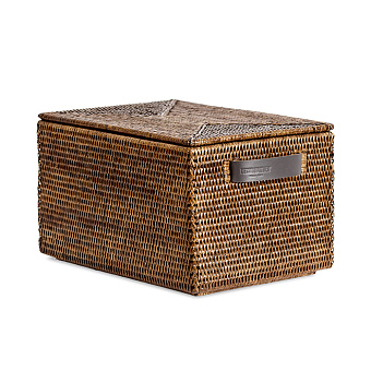 Decor Walther Basket Коробка универсальная 39.5x25x21см., настольная, цвет: ротанг темный