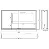 EMCO Prestige2 Зеркальный шкаф 66x121.5см., встраиваемый, LED-подсветка, 2 двери, 2 полки, розетка, с EMCO light system