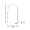 CEA Design FREE IDEAS Излив для кухни 41.5см., поворотный, с вытяжным ручным душем, цвет: нержавеющая сталь