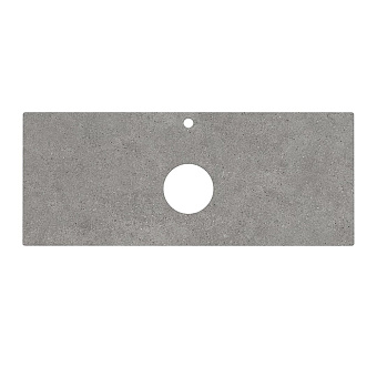 Kerama Marazzi Столешница 120см., из керамогранита, для накладных раковин Фондамента, 1 отв., цвет: серый натуральный