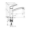Hansgrohe MySport Смеситель для кухни, 1 отв., цвет: хром