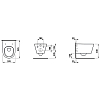 Laufen Kartell Унитаз подвесной 54.5x37x43 см, Rimless, c покрытием LCC, цвет: графит матовый