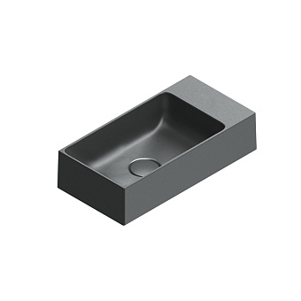 Catalano Premium Раковина 50x25см, без отв., цвет: черный матовый