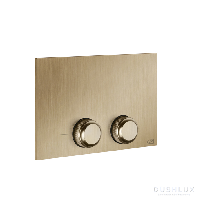 Фото Gessi Venti20 Клавиша смыва для унитаза двойная, для инсталляций TECE, цвет: Warm Bronze Br. PVD