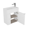 Kerama Marazzi Lato Тумба 49.5х27х55см., подвесная, с дверцей, цвет: белый глянцевый