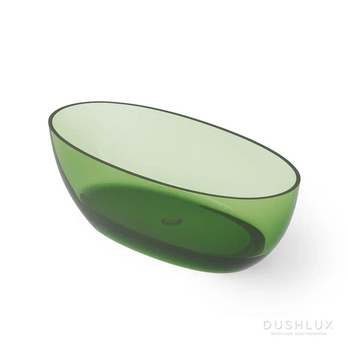 Фото Dea Design Nature Ванна 170x80x55см., отдельностоящая, Glasstech, прозрачная смола, цвет: Emerald R3