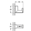 Grohe Selection Cube Крючок для банного халата подвесной, цвет: хром