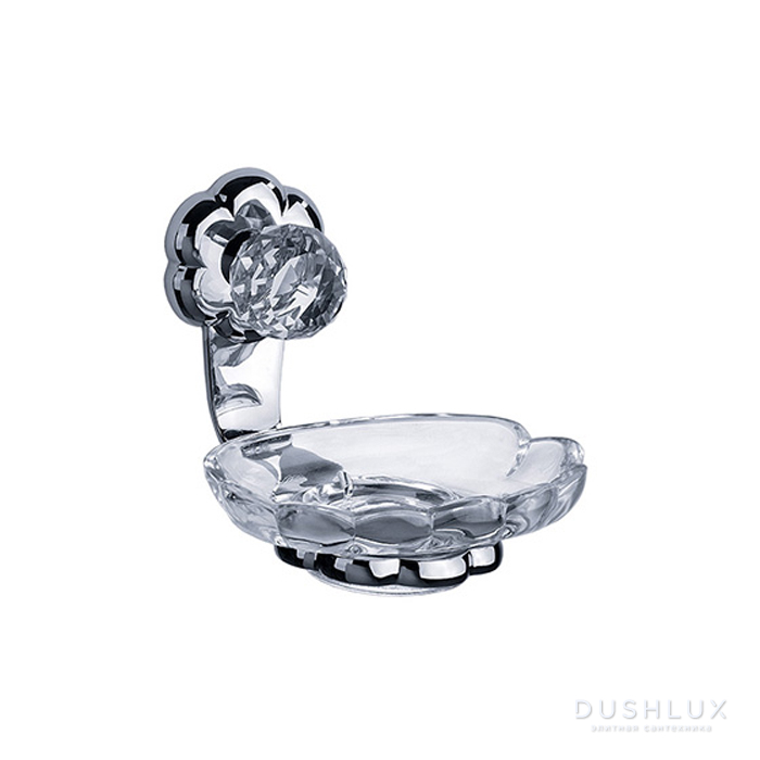 Фото Jorger Florale Crystal, Мыльница с настенным держателем, цвет: хром