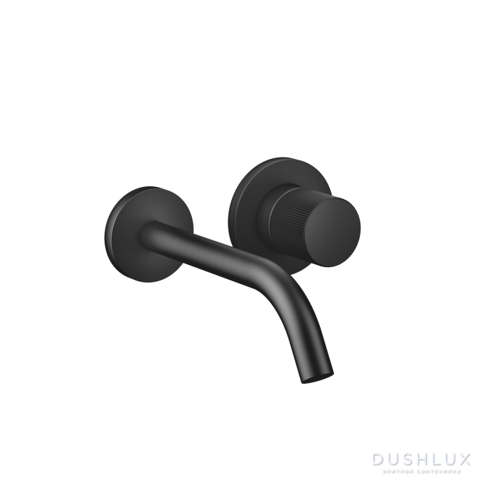 Фото Dornbracht Meta meta pure Смеситель для раковины, излив: 19см, встраиваемый, цвет: чёрный матовый